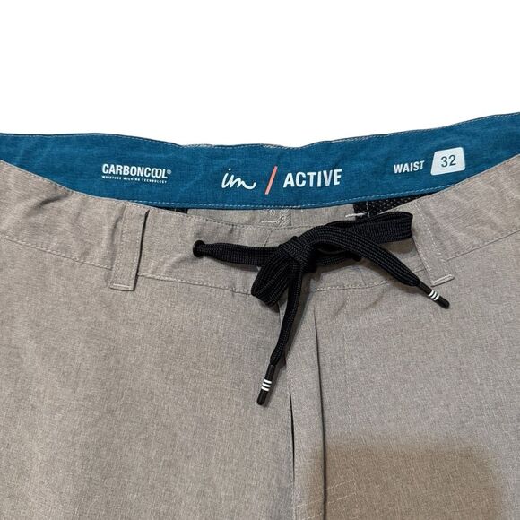 IM Imperial Motion 32 9.5" Gray Carboncool Flex Tech Wicking Active Shorts Golf - Picture 3 of 6